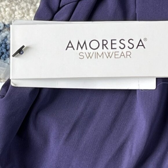 Amoressa by Miraclesuit NWT Women’s Purple Oil Slick Drake One-Piece Swimsuit 8 - Picture 6 of 16